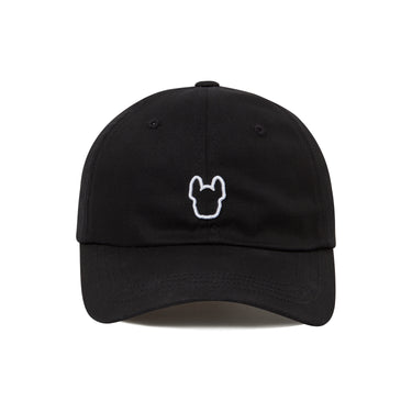 EMBROIDERED LADOK SOFT BALL CAP BLACK