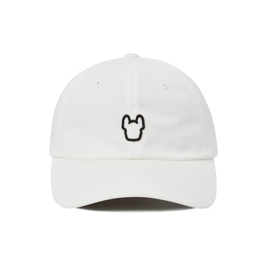 EMBROIDERED LADOK SOFT BALL CAP WHITE