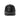 PU LEATHER DIAMOND LOGO HARD BALL CAP BLACK