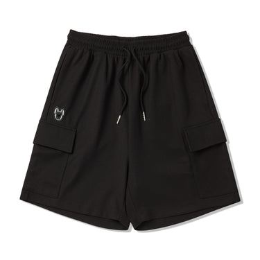 LADOK WAPPEN RIBBED CARGO SHORTS BLACK