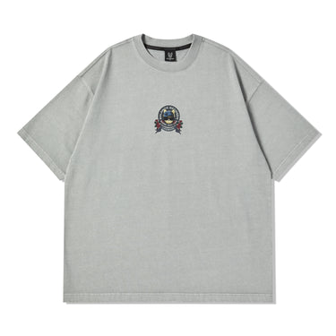 VINTAGE ROSE HIPDOK DYEING OVERFIT SHORT SLEEVE T-SHIRT LIGHT GREY