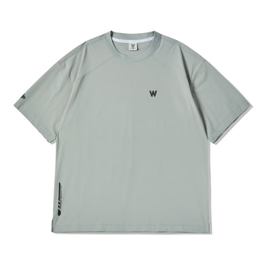 RIPSTOP NYLON SPAN BASIC SHORT SLEEVE T-SHIRT GREY