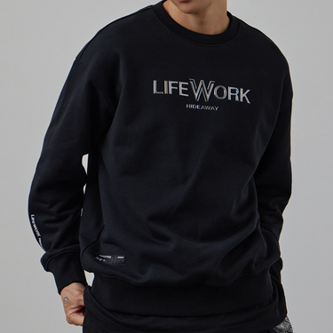 SILVER LOGO MTM SWEATSHIRT BLACK